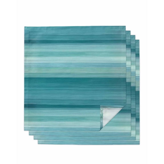 Hokiten Kitchen Dinner Napkins Set of 4 Teal Turquoise Aqua Ombre Cloth Napkins Reusable Washable Table Napkins for Weddings Cocktail Parties Holiday Table Decor 20x20 Inch