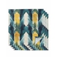 thumbnail image 1 of Hokiten Kitchen Dinner Napkins Set of 4 Turquoise Yellow Abstract Cloth Napkins Reusable Washable Table Napkins for Weddings Cocktail Parties Holiday Table Decor 20x20 Inch, 1 of 8