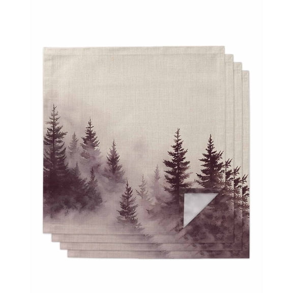 Hokiten Kitchen Dinner Napkins Set of 4 Vintage Forest Cloth Napkins Reusable Washable Table Napkins for Weddings Cocktail Parties Holiday Table Decor 20x20 Inch