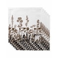thumbnail image 1 of Hokiten Kitchen Dinner Napkins Set of 6 Brown Flowers Cloth Napkins Reusable Washable Table Napkins for Weddings Cocktail Parties Holiday Table Decor 20x20 Inch, 1 of 8