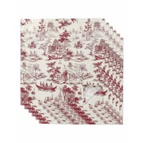 Hokiten Kitchen Dinner Napkins Set of 6 Red Garden Vintage Cloth Napkins Reusable Washable Table Napkins for Weddings Cocktail Parties Holiday Table Decor 20x20 Inch