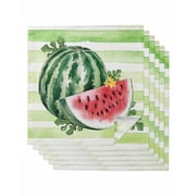Hokiten Kitchen Dinner Napkins Set of 6 Red Watermelon Cloth Napkins Reusable Washable Table Napkins for Weddings Cocktail Parties Holiday Table Decor 20x20 Inch
