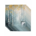 thumbnail image 1 of Hokiten Kitchen Dinner Napkins Set of 6 Summer Forest Cloth Napkins Reusable Washable Table Napkins for Weddings Cocktail Parties Holiday Table Decor 20x20 Inch, 1 of 8