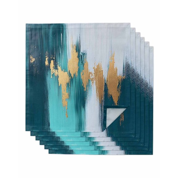 Hokiten Kitchen Dinner Napkins Set of 6 Teal Blue Cloth Napkins Reusable Washable Table Napkins for Weddings Cocktail Parties Holiday Table Decor 20x20 Inch