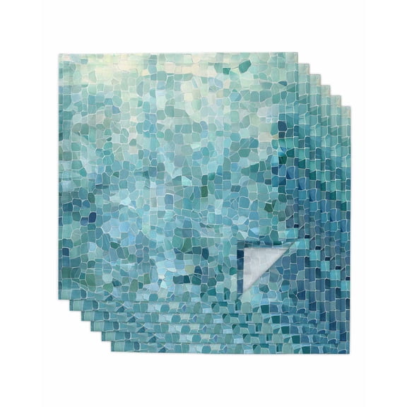 Hokiten Kitchen Dinner Napkins Set of 6 Turquoise Teal Cloth Napkins Reusable Washable Table Napkins for Weddings Cocktail Parties Holiday Table Decor 20x20 Inch