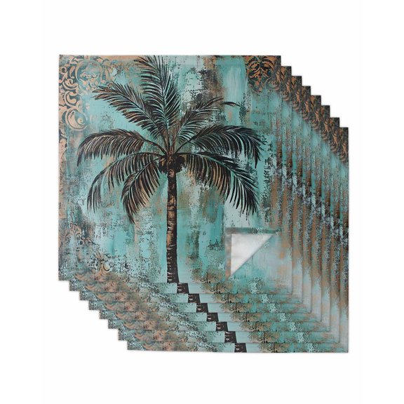 Hokiten Kitchen Dinner Napkins Set of 8 Boho Coastal Tree Cloth Napkins Reusable Washable Table Napkins for Weddings Cocktail Parties Holiday Table Decor 20x20 Inch