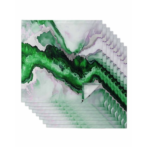 Hokiten Kitchen Dinner Napkins Set of 8 Teal Marble Cloth Napkins Reusable Washable Table Napkins for Weddings Cocktail Parties Holiday Table Decor 20x20 Inch