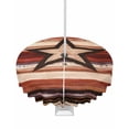 thumbnail image 1 of Hokiten Outdoor Tablecloths with Umbrella Hole & Zipper, Brown Red Star Western Round Tablecloths 60 Inch, Vintage Country Wooden Waterproof Table Cloth, Patio/Pool/Picnic Table Covers, 1 of 7