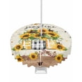 thumbnail image 1 of Hokiten Outdoor Tablecloths with Umbrella Hole & Zipper, Country Star Sunflower Round Tablecloth 54 Inch, Vintage Farmhouse Brown Wooden Waterproof Table Cloth, Patio/Pool/Picnic Table Covers, 1 of 7