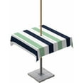 thumbnail image 1 of Hokiten Outdoor Tablecloths with Umbrella Hole & Zipper, Light Green Navy Blue Striped 60x60 Inch Square Tablecloths, Farmhouse Stripe Art Waterproof Table Cloth, Patio/Pool/Picnic Table Covers, 1 of 7