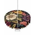 thumbnail image 1 of Hokiten Outdoor Tablecloths with Umbrella Hole & Zipper, Orange Flower Round Tablecloths 60 Inch, Sunflower Watercolor Plant Floral Leaf Waterproof Table Cloth, Patio/Pool/Picnic Table Covers, 1 of 7