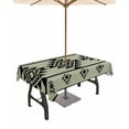 thumbnail image 1 of Hokiten Outdoor Tablecloths with Umbrella Hole & Zipper, Sage Green Boho Rectangle Tablecloth 60x120 Inch, Southwest Aztec Abstract Geometric Waterproof Table Cloth, Patio/Pool/Picnic Table Covers, 1 of 7
