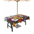 thumbnail image 1 of Hokiten Outdoor Tablecloths with Umbrella Hole & Zipper, Vintage Wildflowers Rectangle Tablecloth 60x120 Inch, Oil Painted Abstract Botanical Waterproof Table Cloth, Patio/Pool/Picnic Table Covers, 1 of 6