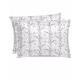 thumbnail image 1 of Hokiten Pillow Cases Queen Size Set of 2, Couch Pillow Covers, Purple Botanical Satin Pillowcases with Zipper for Hair/Skin, Butterfly Spring Floral Summer Botanical 20x30 Inches, 1 of 6