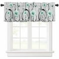 thumbnail image 1 of Hokiten Rod Pocket Curtain Valance, Aqua Daisy Farmhouse Window Valance for Living Room, Bedroom, Kitchen Rustic Butterfly Floral Gray Wooden Grain 42"W x 12"L, 1 of 8