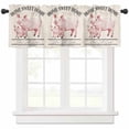 thumbnail image 1 of Hokiten Rod Pocket Curtain Valance, Farmhouse Pig Farmhouse Window Valance for Living Room, Bedroom, Kitchen Watercolor Cute Animals Retro Art 54"W x 18"L, 1 of 8