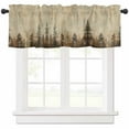 thumbnail image 1 of Hokiten Rod Pocket Curtain Valance, Forest Tree Farmhouse Window Valance for Living Room, Bedroom, Kitchen Modern Vintage Winter Fall Natural Plant 54"W x 18"L, 1 of 8