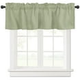 thumbnail image 1 of Hokiten Rod Pocket Curtain Valance, Sage Green Farmhouse Window Valance for Living Room, Bedroom, Kitchen Farmhouse Sage Green Decor 60"W x 18"L, 1 of 8