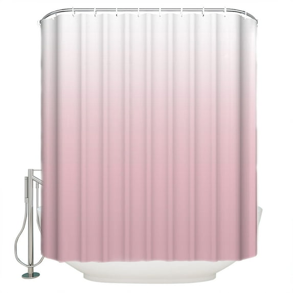 Hokiten Shower Curtain, Pink Ombre Fabric Shower Curtains for Bathroom, Farmhouse Gradient Modern Abstract Art Bath Curtain Waterproof Bathtub Curtains with 12 Hooks, Long 72" x 84"