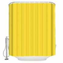 Hokiten Shower Curtain, Yellow Fabric Shower Curtains for Bathroom, Pure Yellow Bath Curtain Waterproof Bathtub Curtains with 12 Hooks, Small 36" x 72"