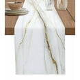 thumbnail image 1 of Hokiten Table Runners 36 Inches Long Dress Scarves, Marble Farmhouse Kitchen/Dining Table Runner, Short Coffee Tablerunners, Grey Golden Crack Minimalistic Abstract 13x36 Inch, 1 of 7