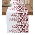 thumbnail image 1 of Hokiten Table Runners 36 Inches Long Dress Scarves, Red Eucalyptus Leaves Farmhouse Kitchen/Dining Table Runner, Short Coffee Tablerunners, Watercolor Floral Leaf Plants 13x36 Inch, 1 of 7