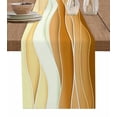 thumbnail image 1 of Hokiten Table Runners 36 Inches Long Dress Scarves, Yellow Brown Farmhouse Kitchen/Dining Table Runner, Short Coffee Tablerunners, Gradient Wave Stripes Modern Geometric 13x36 Inch, 1 of 7