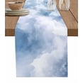 thumbnail image 1 of Hokiten Table Runners 48 Inches Long Dress Scarves, Blue Sky Farmhouse Kitchen/Dining Table Runner, Short Coffee Tablerunners, Cloud Gradient Natural Landscape Scenery 13x48 Inch, 1 of 7
