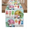 thumbnail image 1 of Hokiten Table Runners 48 Inches Long Dress Scarves, Summer Gnomes Farmhouse Kitchen/Dining Table Runner, Short Coffee Tablerunners, Palm Leaves Ice Cream Splicing 13x48 Inch, 1 of 7