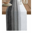 thumbnail image 1 of Hokiten Table Runners 60 Inches Long Dress Scarves, Black White Ombre Farmhouse Kitchen/Dining Table Runner, Small Coffee Tablerunners, Vintage Minimalism Abstract Stripes 13x60 Inch, 1 of 7
