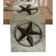 thumbnail image 1 of Hokiten Table Runners 70 Inches Long Dress Scarves, Texas Star Retro Farmhouse Coffee/Dining/Kitchen Table Decor, Holiday Table Runner, Modern Country Stars Abstract 13x70 Inch, 1 of 7