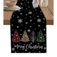 thumbnail image 1 of Hokiten Table Runners 72 Inches Long Dress Scarves, Christmas Tree, Farmhouse Kitchen/Dining Table Runner, Coffee Tablerunners, Rustic Buffalo Snowflake Red Green Black 16x72 Inch, 1 of 7