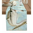 thumbnail image 1 of Hokiten Table Runners 72 Inches Long Dress Scarves, Vintage Nautical Coastal Farmhouse Kitchen/Dining Table Runner, Coffee Tablerunners, Summer Bird Ocean Wave 13x72 Inch, 1 of 7