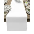 thumbnail image 1 of Hokiten Table Runners 72 Inches Long Dress Scarves, White Farmhouse Kitchen/Dining Table Runner, Coffee Tablerunners, Pure White Solid Color Simple Minimalism Art 16x72 Inch, 1 of 7