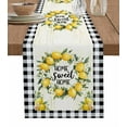 thumbnail image 1 of Hokiten Table Runners 72 Inches Long Dress Scarves, Yellow Lemon Farmhouse Kitchen/Dining Table Runner, Coffee Tablerunners, Beige Summer Farmhouse Black Buffalo Plaid 13x72 Inch, 1 of 7