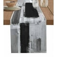 thumbnail image 1 of Hokiten Table Runners 90 Inches Long Dress Scarves, Black Grey Ombre Farmhouse Coffee/Dining/Kitchen Table Runner for Living Room, Vintage Abstract Smear Aesthetics 13x90 Inch, 1 of 7