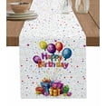thumbnail image 1 of Hokiten Table Runners 90 Inches Long Dress Scarves, Happy Birthday Farmhouse Coffee/Dining/Kitchen Table Runner for Living Room, Watercolor Balloon Gifts Patterns 13x90 Inch, 1 of 7