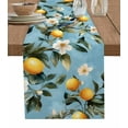 thumbnail image 1 of Hokiten Table Runners 90 Inches Long Dress Scarves, Lemon Flowers Farmhouse Coffee/Dining/Kitchen Table Runner for Living Room, Country Bird Plant Watercolor Blue Summer 13x90 Inch, 1 of 7