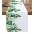 thumbnail image 1 of Hokiten Table Runners 90 Inches Long Dress Scarves, Spring Green Botanical Farmhouse Coffee/Dining/Kitchen Table Runner for Living Room, Watercolor Cactus Flower Plant 13x90 Inch, 1 of 7