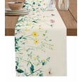 thumbnail image 1 of Hokiten Table Runners 90 Inches Long Dress Scarves, Yellow Floral Summer Farmhouse Coffee/Dining/Kitchen Table Runner for Living Room, Vintage Green Botanical 13x90 Inch, 1 of 7
