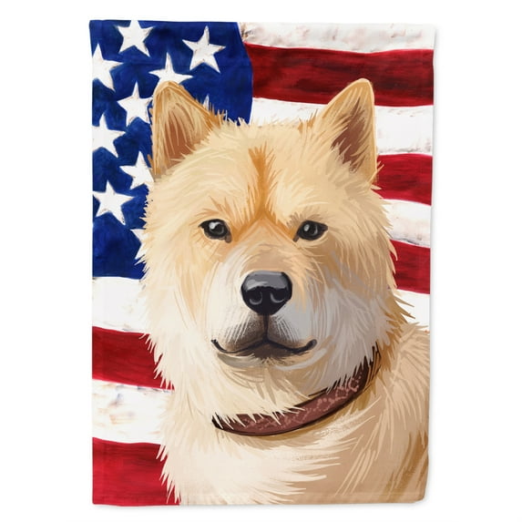 Carolines Treasures CK6560CHF Hokkaido Dog American Canvas House Size Outdoor-Flags, Multicolor