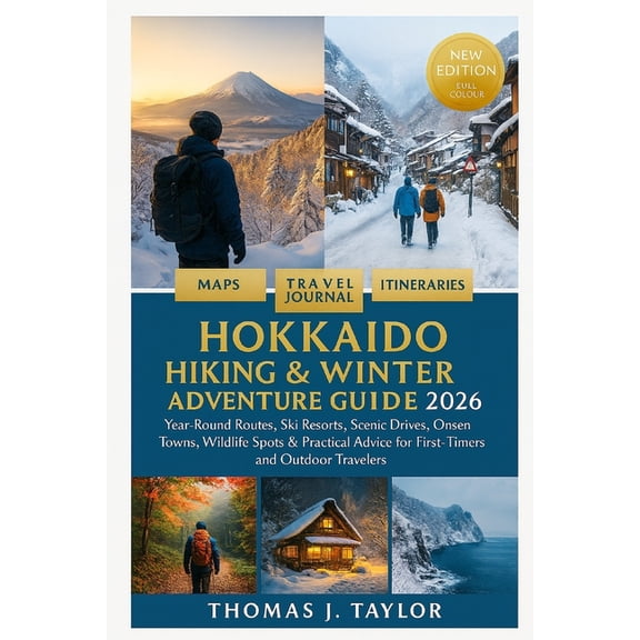 Hokkaido Hiking & Winter Adventure Guide 2026: Year-Round Routes, Ski Resorts, Scenic Drives, Onsen Towns, Wildlife , (Paperback)