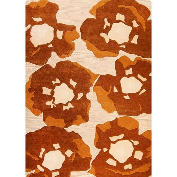 Hokku Designs Poppy Hand-Tufted Brown Area Rug