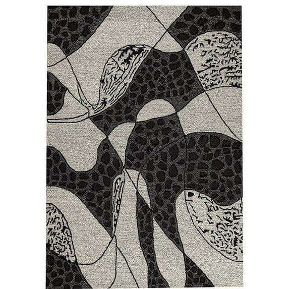 Hokku Designs Riddle Hand-Tufted White Area Rug