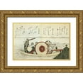 thumbnail image 1 of Hokusai 14x10 Gold Ornate Wood Framed with Double Matting Museum Art Print Titled - A Ferry On Sumida River 1802, 1 of 4