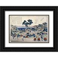 thumbnail image 1 of Hokusai 14x11 Black Ornate Wood Framed with Double Matting Museum Art Print Titled - Ordnance Survey of Countryside, 1 of 4