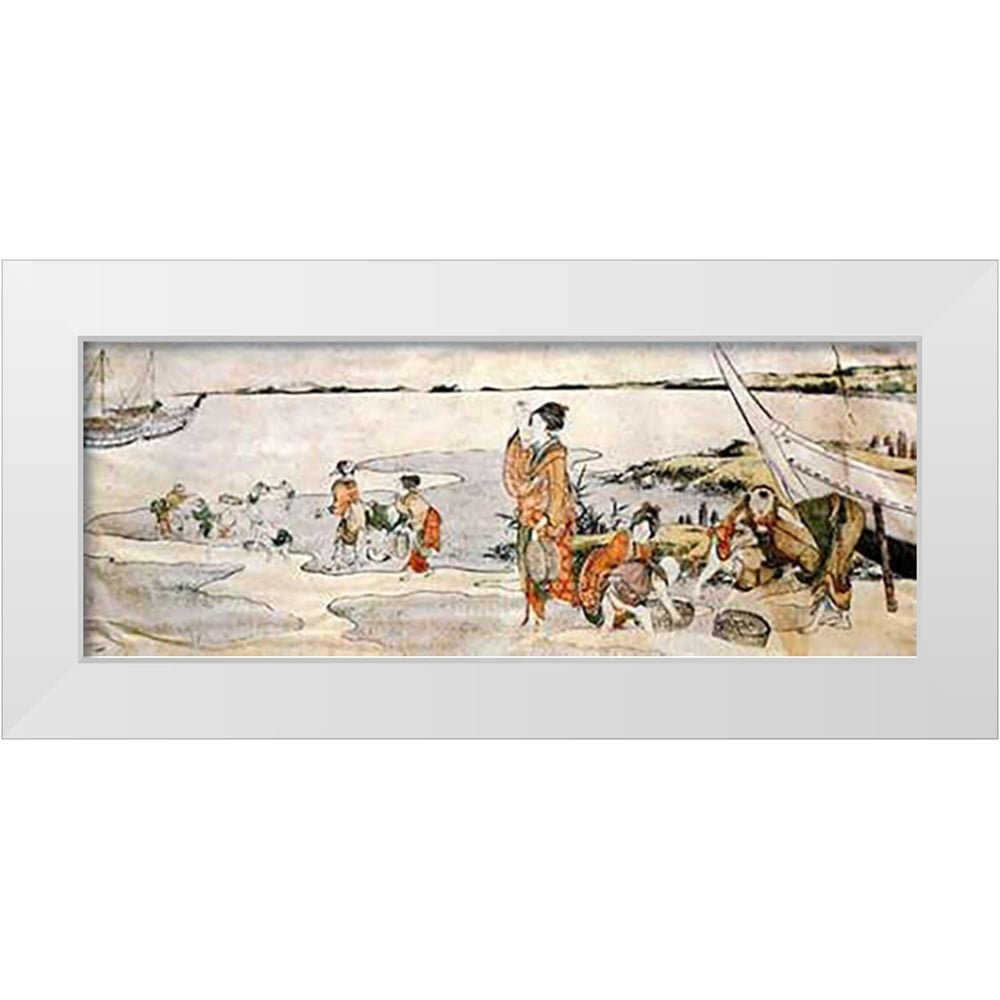 Hokusai 14x8 White Modern Wood Framed Museum Art Print Titled ...