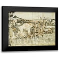 thumbnail image 1 of Hokusai 18x14 Black Modern Framed Museum Art Print Titled - Fishing At Shimadagahana 1833, 1 of 5
