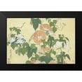 thumbnail image 1 of Hokusai 24x17 Black Modern Framed Museum Art Print Titled - Convolvulus And Tree Frog, 1 of 4