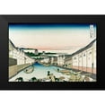 thumbnail image 1 of Hokusai 24x17 Black Modern Framed Museum Art Print Titled - Nihonbashi Bridge in Edo, 1830, 1 of 4